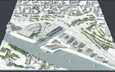 Model of Glasgow Harbour future phases